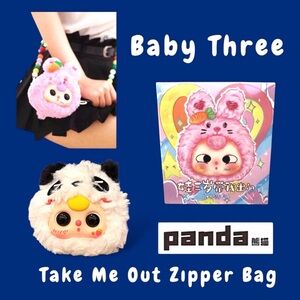 Baby Three Take Me Out Plush Zipper Bag Panda